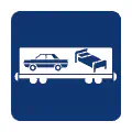 Pictograma vectorial de coche cama. Icono de trenes de larga distancia.