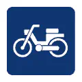 Pictograma vectorial de motocicleta touring. Icono de viajes en moto.