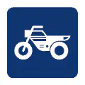 Pictograma vectorial de motocicleta clásica. Símbolo de diseño vintage.