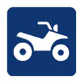 Pictograma vectorial de scooter urbana. Icono de movilidad personal.