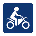 Pictograma vectorial de piloto de moto. Gráfico para eventos deportivos.