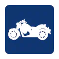Pictograma vectorial de moto de calle. Trazado para corte en plotter.