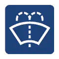 Pictograma vectorial de limpiaparabrisas. Icono de visibilidad en lluvia.