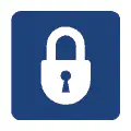 Pictograma vectorial de bloqueo de puertas. Icono de seguridad de cierre.