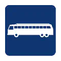 Pictograma vectorial de bus de pasajeros. Icono de flota de transporte.