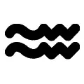 Signo Acuario vectorial