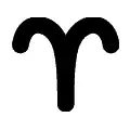 Signo Aries vectorial