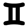 Signo Géminis vectorial