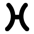 Signo Piscis vectorial