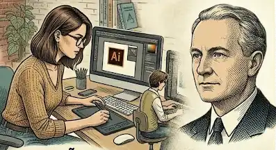 El legado de William A. Dwiggins y la evolución del diseñador moderno hacia las herramientas digitales y procesos de vanguardia.