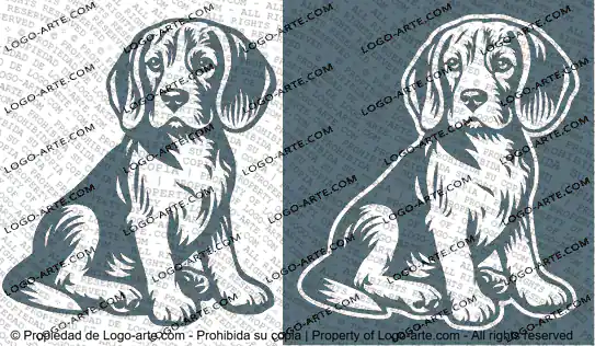 Beagle puppy vector images available for download.