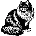 Ragdoll vectorized for cutting plotter.