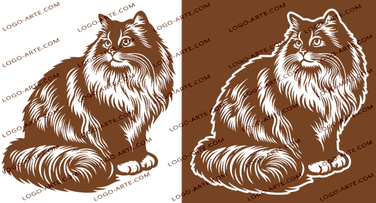 Imagens vetoriais de gato Ragdoll disponíveis para descarregar.