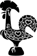 Gallo di Barcelos vettoriale per plotter, sabbiatura e incisione.