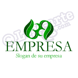 Logo hojas verdes, naturaleza, ecología.