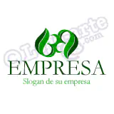 Logo hojas verdes, naturaleza, ecología.