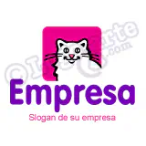Logo gato, eventos, veterinaria, fiestas, mascotas, femenino.
