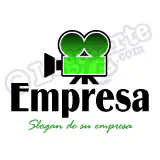 Logo cámara de cine verde, película, arte, venta, industria.