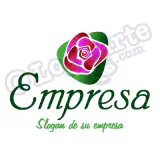 Logo flor, floristería, cultivos, comercio, femenino, eventos.