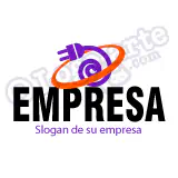 Logo enchufe saturno, energía, lámparas, decoración, electricidad.