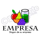 Logo frutas, mermeladas, envasados, industria, comida, vegetariano,campo.