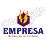 Logo rayos, tuerca, electricidad, industria, ingeniería, mecánica, fabricación, metalmecánica.