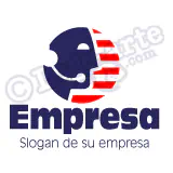 Logo cara, USA, telemarketing, telefonia, venta, comercio, comunicación, cursos, inglés.