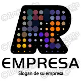 Pictograma vectorial Logo electrónica, letra abstracta con puntos de colores, logo para industria de electrónica, software o comunicaciones.