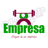 Logotipo gimnasio, alterofilia, deporte.