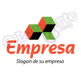 Logo cúbico, construcción, industria, redes, web.
