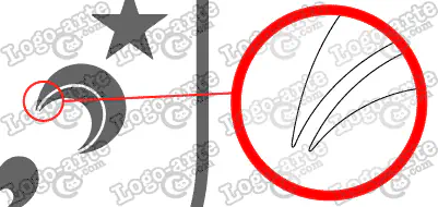 Las puntas y ángulos de este escudo heráldico vectorial están redondeados para facilitar el corte y pelado.