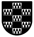 Escudo heráldico vectorial del apellido Álvarez para chorro de arena en mármol y grabado CNC en piedra formato DXF.