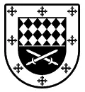 Escudo heráldico vectorial del apellido Cáceres para grabado CNC, chorro de arena y corte en plotter formato DXF.