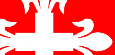 Las puntas y ángulos de este escudo heráldico vectorial están redondeados para facilitar el corte y pelado.