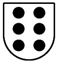 Escudo heráldico vectorial del apellido Castro para grabado CNC, chorro de arena y corte en plotter formato DXF.
