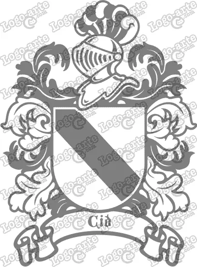 Escudo heráldico del apellido Cid en vectores para cortar en plotter.