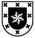 Escudo heráldico vectorial del apellido Domínguez para chorro de arena en mármol y grabado CNC en piedra formato DXF.