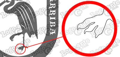 Las puntas y ángulos de este escudo heráldico vectorial están redondeados para facilitar el corte y pelado.