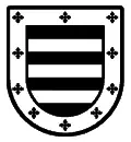 Escudo heráldico vectorial del apellido Gómez para chorro de arena en mármol y grabado CNC en piedra formato DXF.