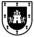 Escudo heráldico vectorial del apellido González para grabado láser en madera, placa conmemorativa y corte en plotter formato DXF.
