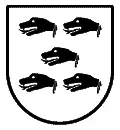 Escudo heráldico vectorial del apellido Gutiérrez para grabado láser en madera, placa conmemorativa y corte en plotter formato DXF.