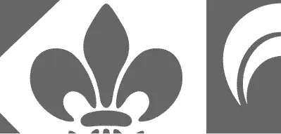 Las puntas y ángulos de este escudo heráldico vectorial están redondeados para facilitar el corte y pelado.