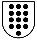 Escudo heráldico vectorial del apellido López para chorro de arena en mármol y grabado CNC en piedra formato DXF.