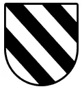 Escudo heráldico vectorial del apellido Losana para grabado láser en madera, placa conmemorativa y corte en plotter formato DXF.