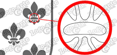 Las puntas y ángulos de este escudo heráldico vectorial están redondeados para facilitar el corte y pelado.