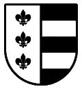 Escudo heráldico vectorial del apellido Martínez para chorro de arena en mármol y grabado CNC en piedra formato DXF.