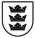 Escudo heráldico vectorial del apellido Monjas para chorro de arena en vidrio, plotter de corte y grabado láser formato DXF