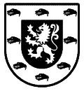 Escudo heráldico vectorial del apellido Pulido para chorro de arena en vidrio, plotter de corte y grabado láser formato DXF