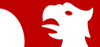 Las puntas y ángulos de este escudo heráldico vectorial están redondeados para facilitar el corte y pelado.