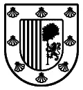 Escudo heráldico vectorial del apellido Ramírez para chorro de arena en mármol o vidrio y grabado CNC en piedra formato DXF.
